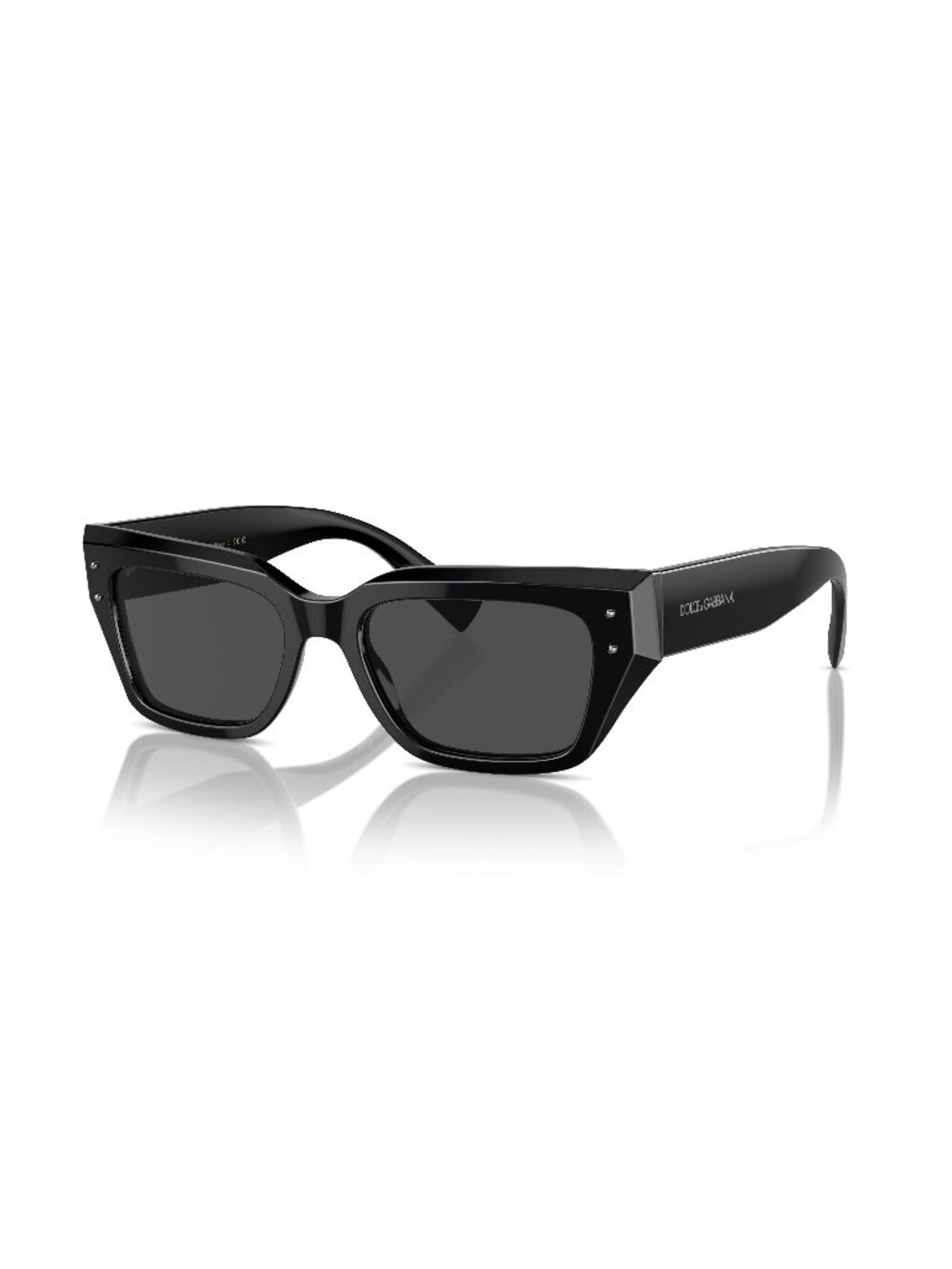 New Dolce&Gabbana Women's Sunglasses Black Butterfly Grey Lens Acetate Frame